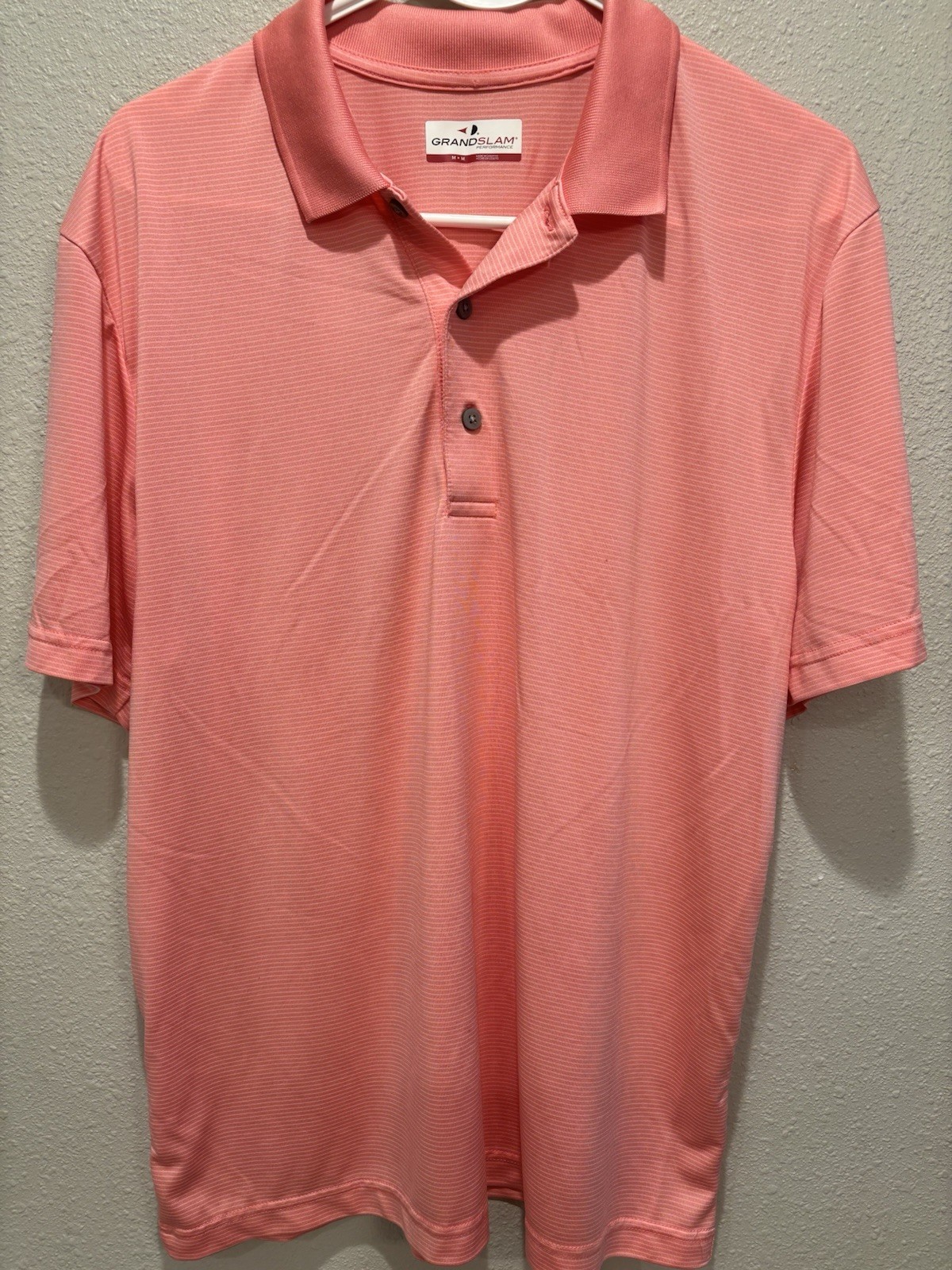 Grand Slam Mens Performance Polo Gold Tennis Lightweight Size Small Grand Slam Mens Performance Polo Gold Tennis Lightweight Size Small