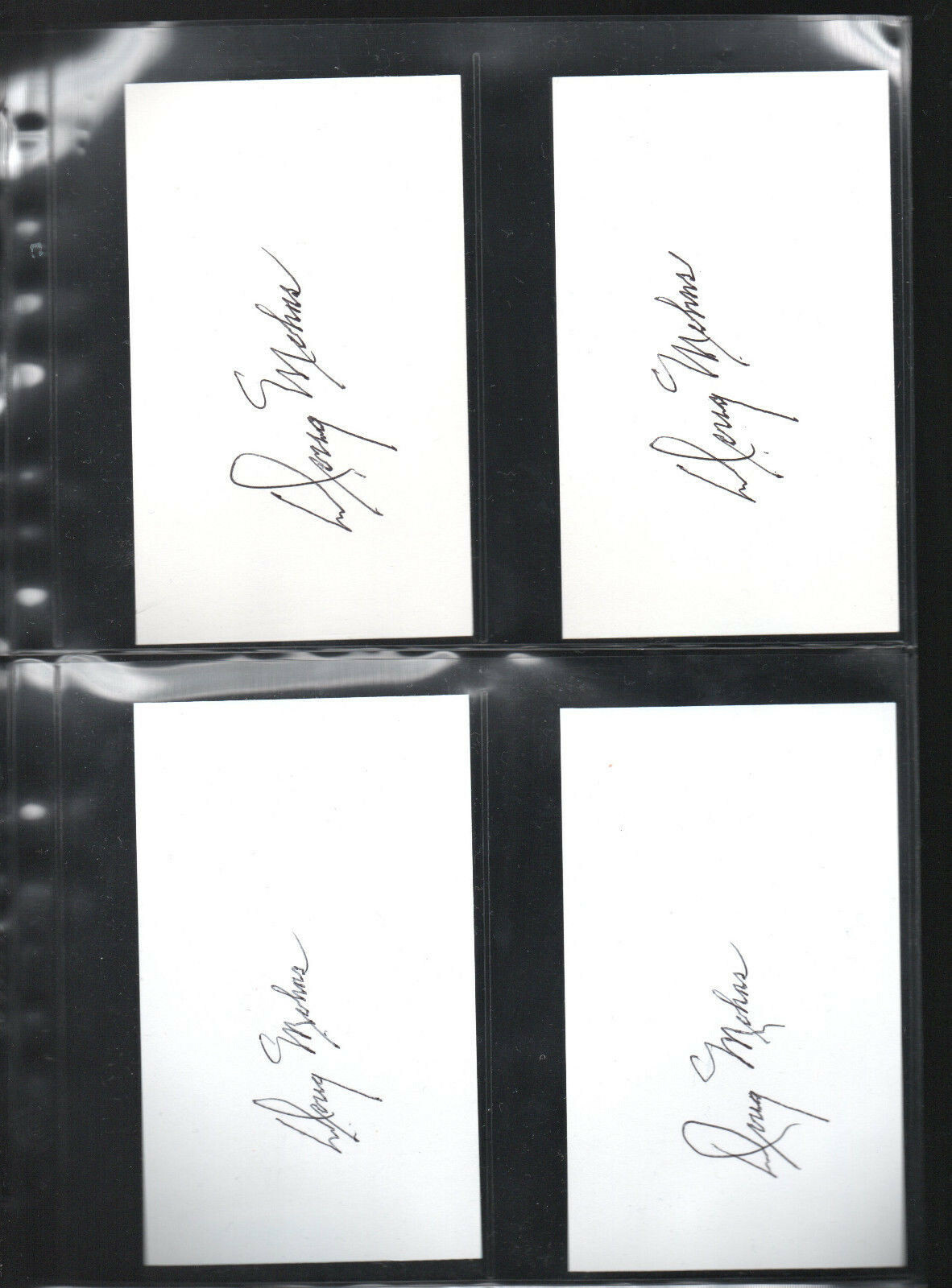 (10) DOUG MOHNS AUTOGRAPHED/AUTO/SIGNED/HAND-SIGNED INDEX CARD 3x5 (10) DOUG MOHNS AUTOGRAPHED/AUTO/SIGNED/HAND-SIGNED INDEX CARD 3x5