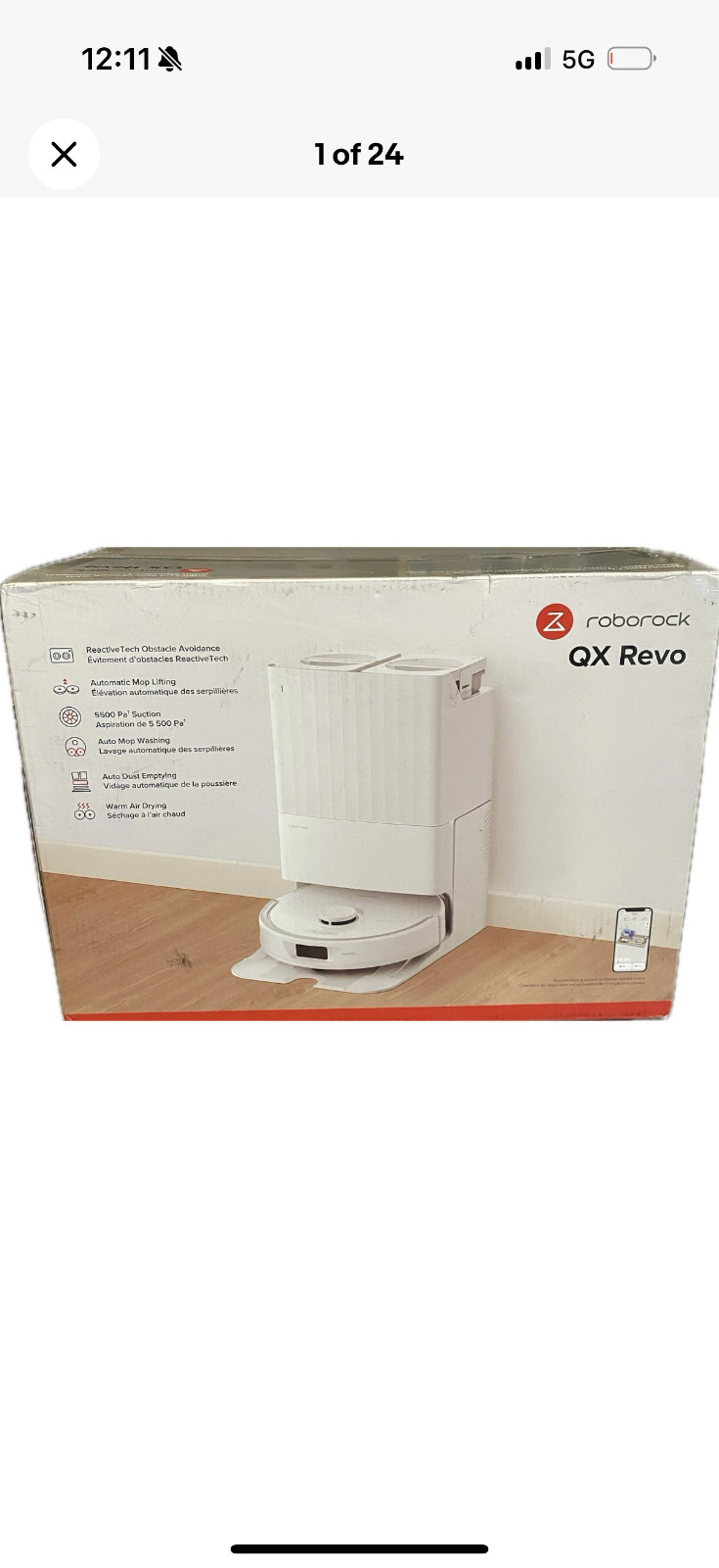 Roborock QX Revo Q Revo Vacuum  Mop Robot Cleaner New  White Free Return