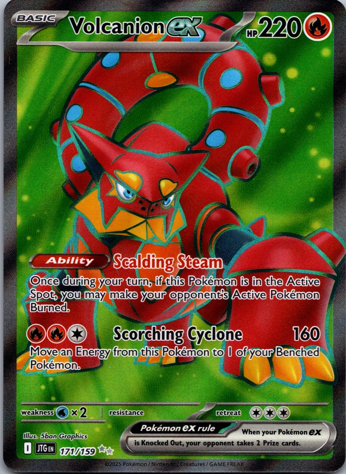Volcanion ex Holo Ultra Rare SV09: Journey Together 171/159 NM Volcanion ex Holo Ultra Rare SV09: Journey Together 171/159 NM