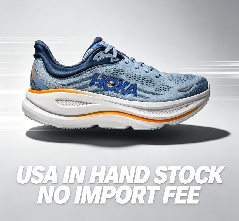 HOKA One One Men's Bondi 9 Shoe in Drizzle - Downpour