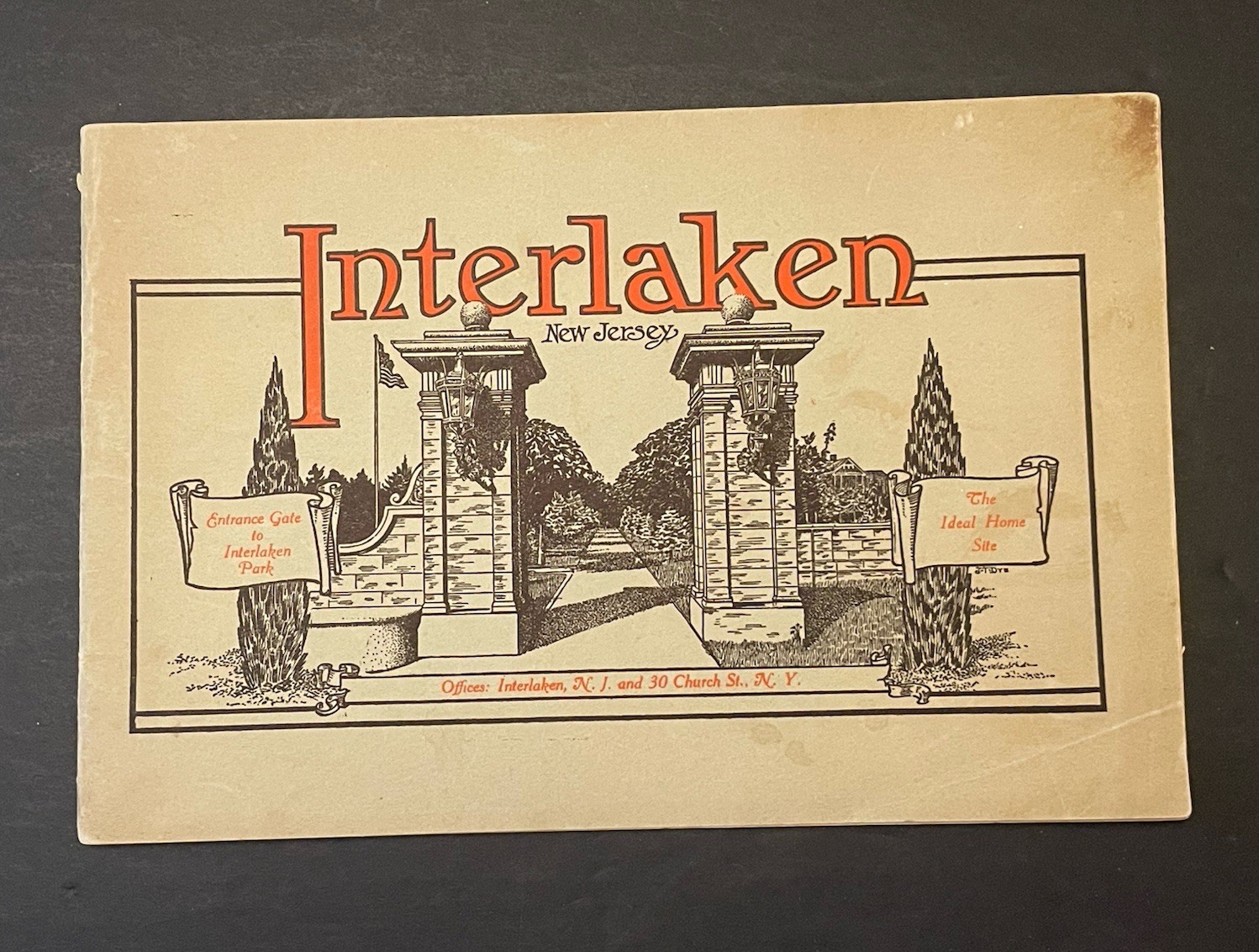 Antique 1890s Real Estate Sales Brochure Interlaken NJ Monmouth County