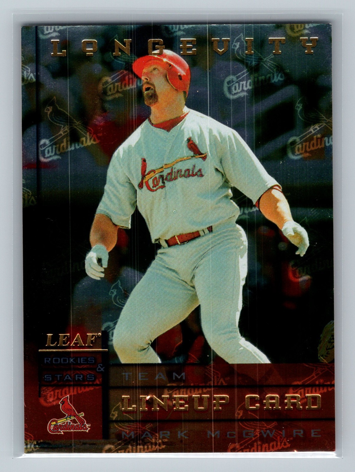/50 1998 Leaf Rookie & Stars - Longevity Mark McGwire #185 SSP - NM (Read)