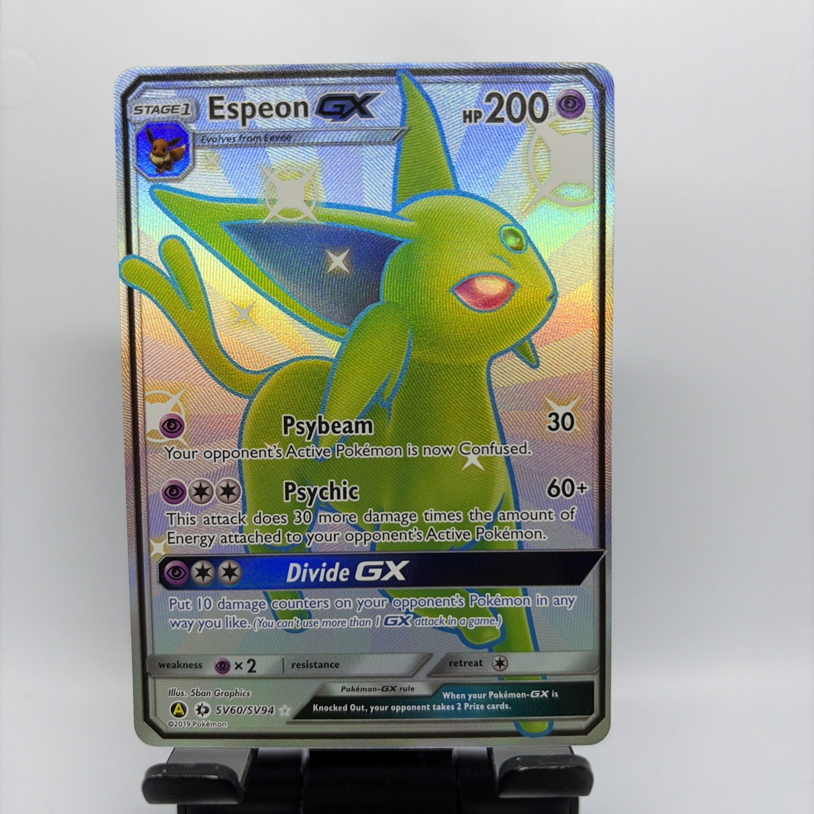 Espeon GX SV60/SV94 Hidden Fates: Shiny Vault Holo NM TCG