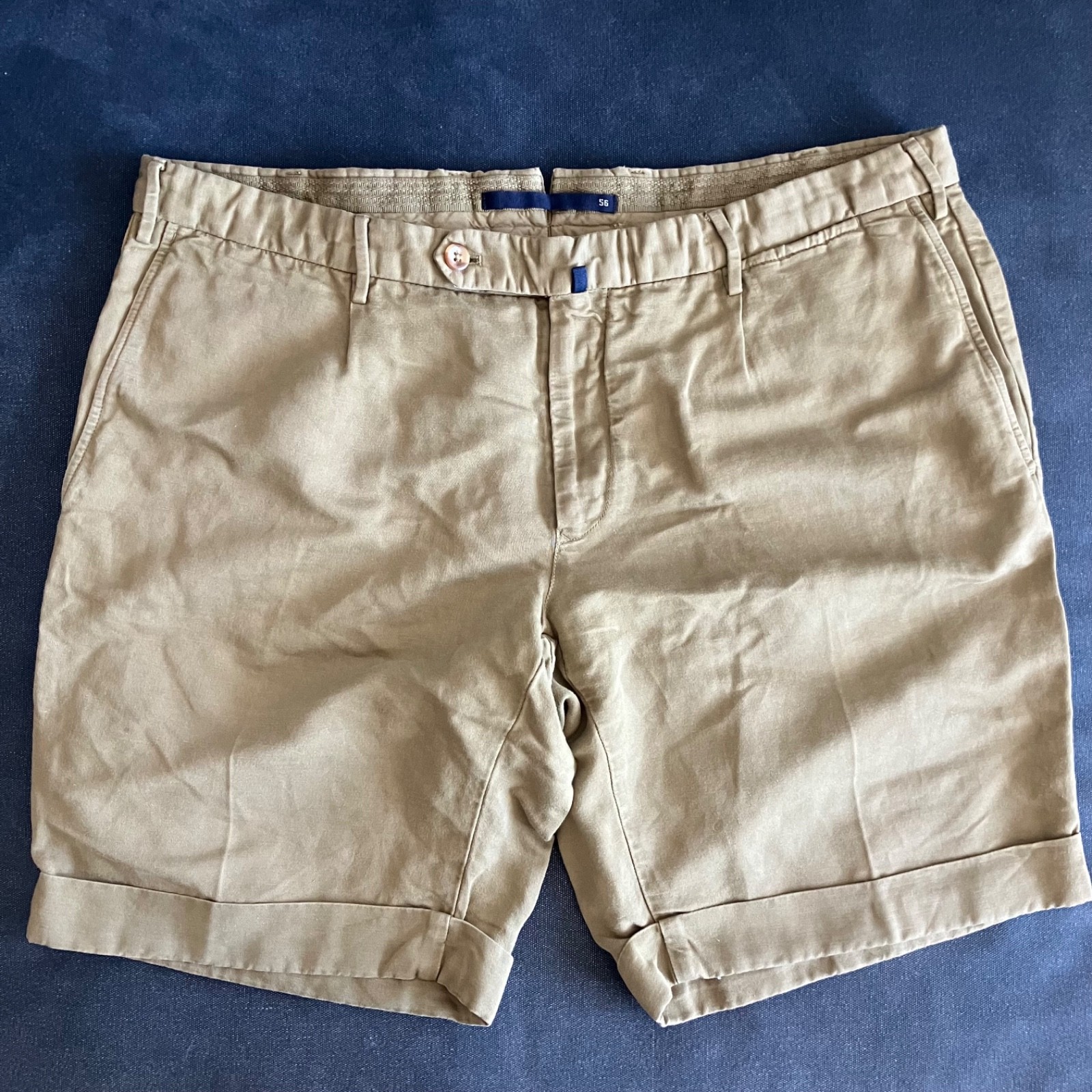 Incotex Chino Lino Cotton Linen Shorts Size 58