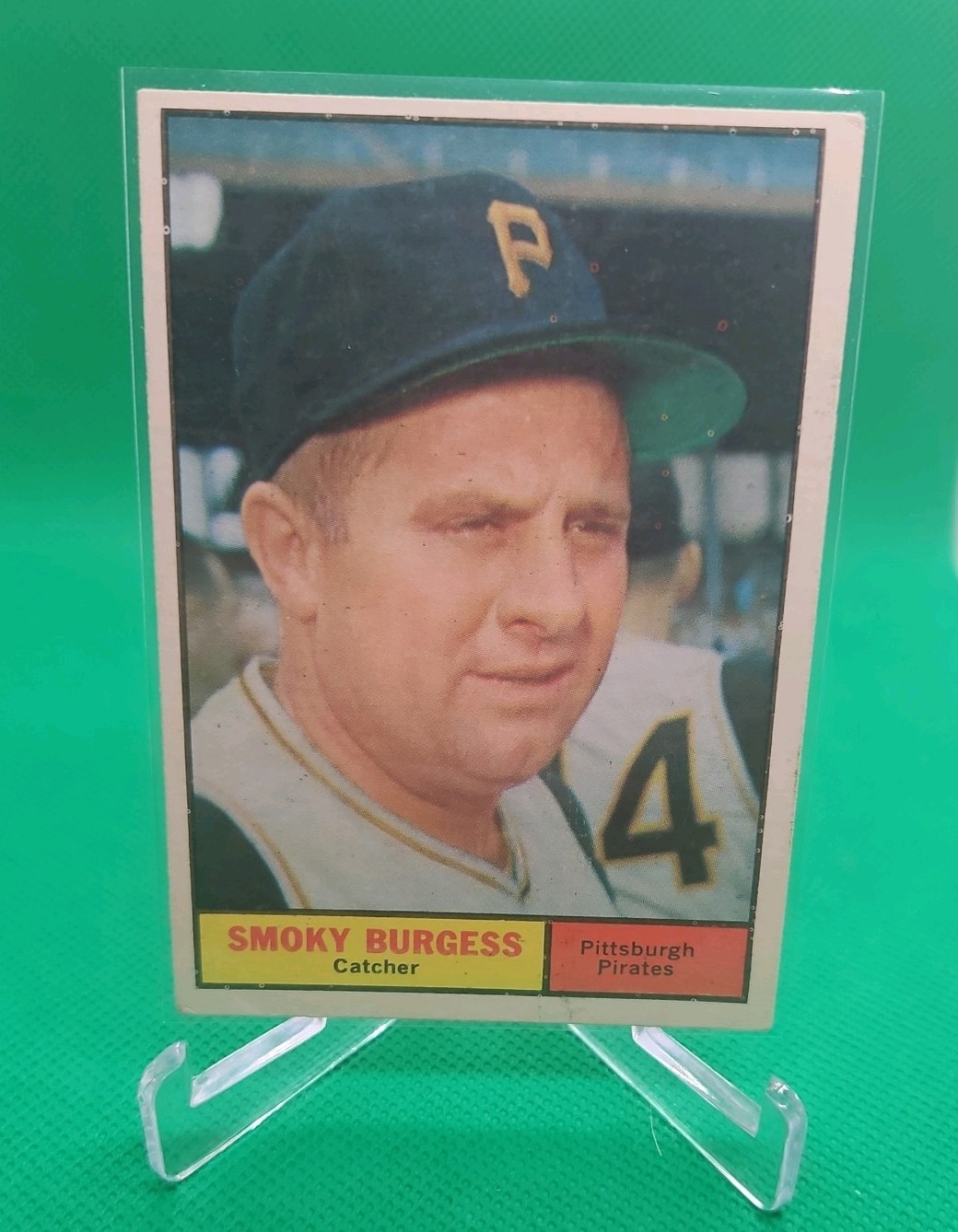 1961 Topps Baseball Smoky Burgess #461 Pittsburgh Pirates Vintage MLB 1961 Topps Baseball Smoky Burgess #461 Pittsburgh Pirates Vintage MLB