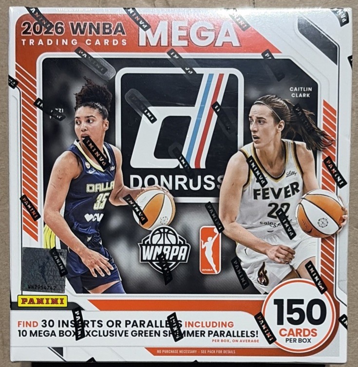 2026 Panini Donruss WNBA Basketball Trading Cards MEGA box NEW FACTORY SEALED 2026 Panini Donruss WNBA Basketball Trading Cards MEGA box NEW FACTORY SEALED