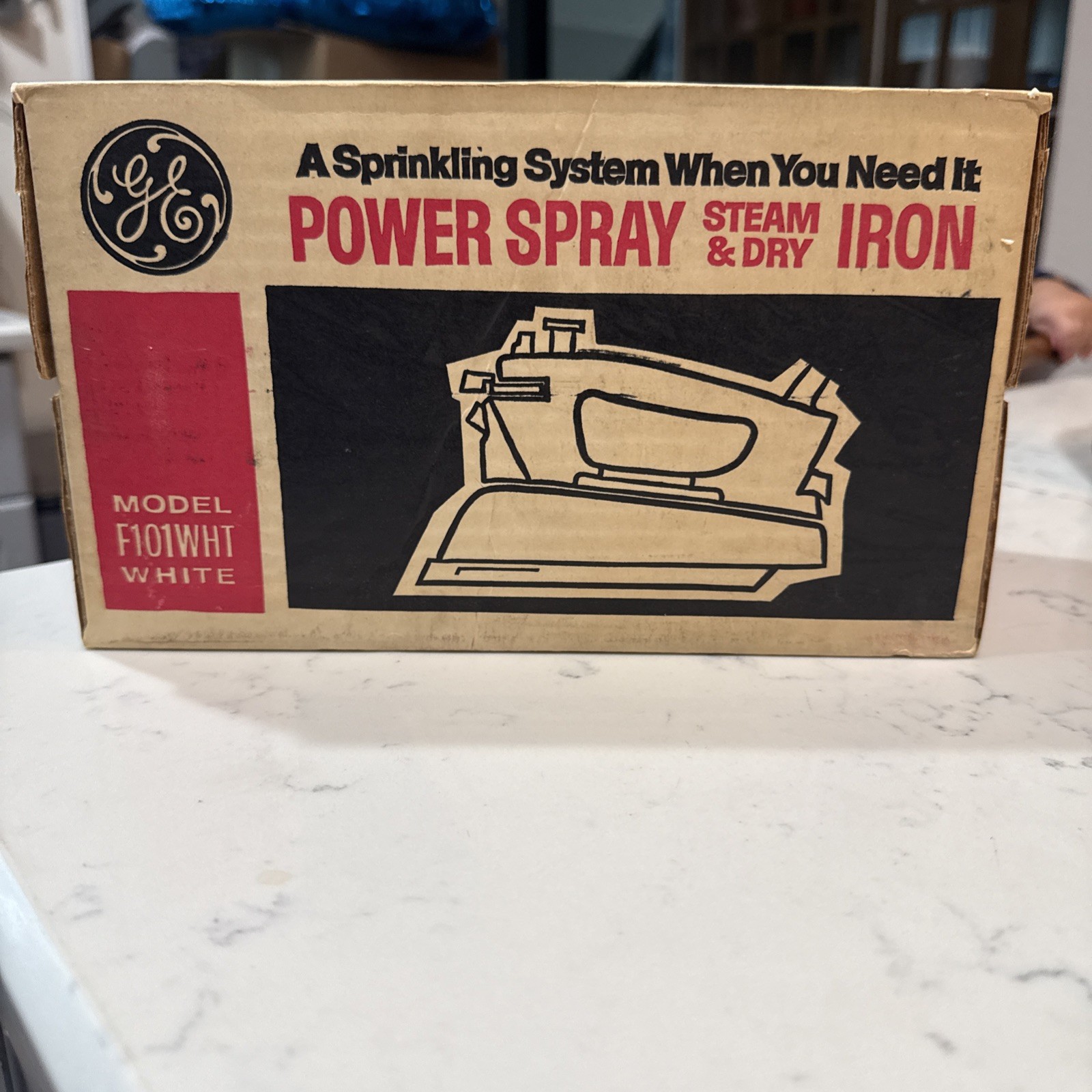 Vintage General Electric Deluxe Spray Steam & Dry Iron Chrome White Sealed Vintage General Electric Deluxe Spray Steam & Dry Iron Chrome White Sealed