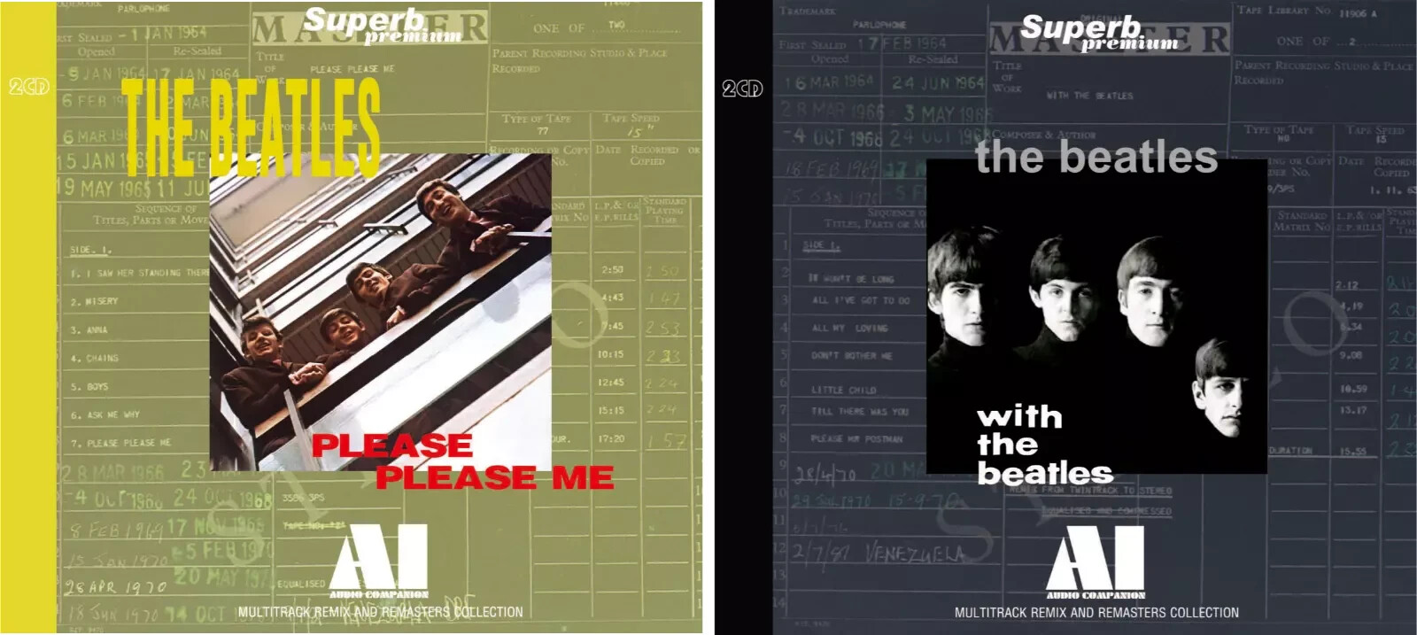 THE BEATLES =AI - AUDIO COMPANION= PLEASE PLEASE ME , WITH THE BEATLES 4CD