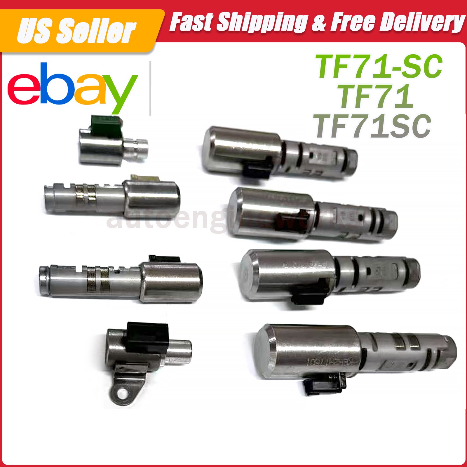 8PCS Transmission Solenoid Kit TF71-SC TF71SC For Volvo Suzuki Peugeot Citroen