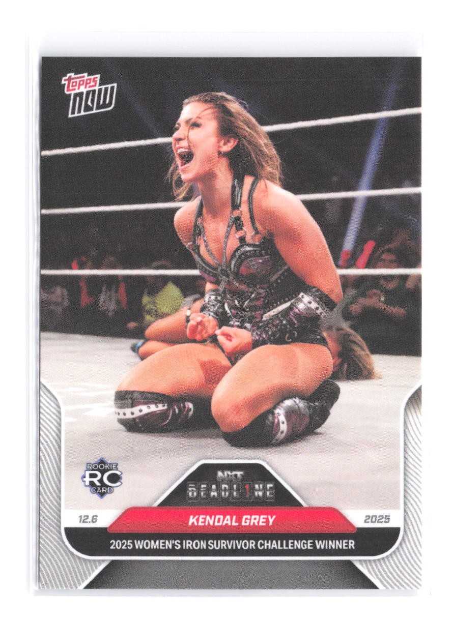 2025 Topps Now WWE Kendal Grey RC 136 Rookie Card NXT Iron Survivor - Quantity