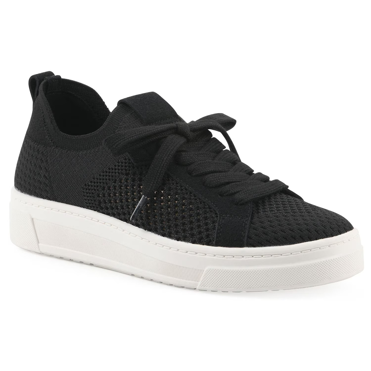 NWOT Womens White Mountain Lace Up Sneaker Black Size 9