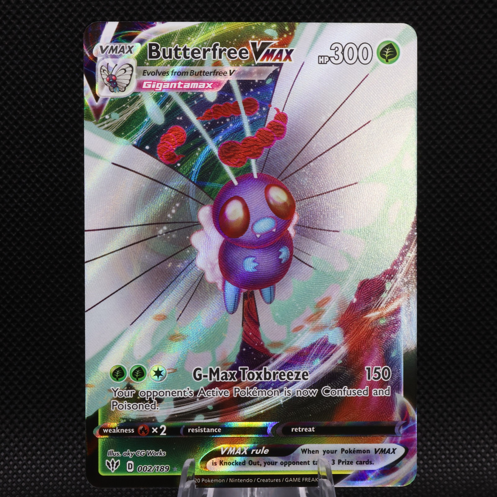 Butterfree VMAX 002/189 - Holo Darkness Ablaze - VMAX Rare NM/Gradable ⭐️