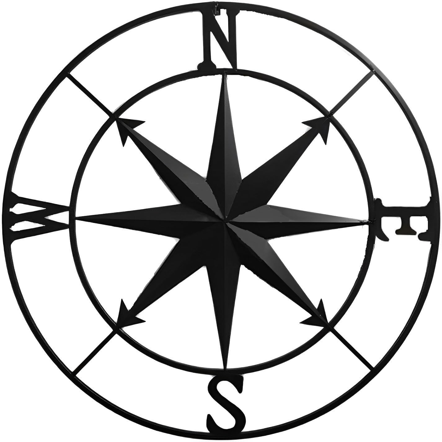 Nautical Compass Wall Decor Coastal Beach Patio Hanging Travel Adventure 41