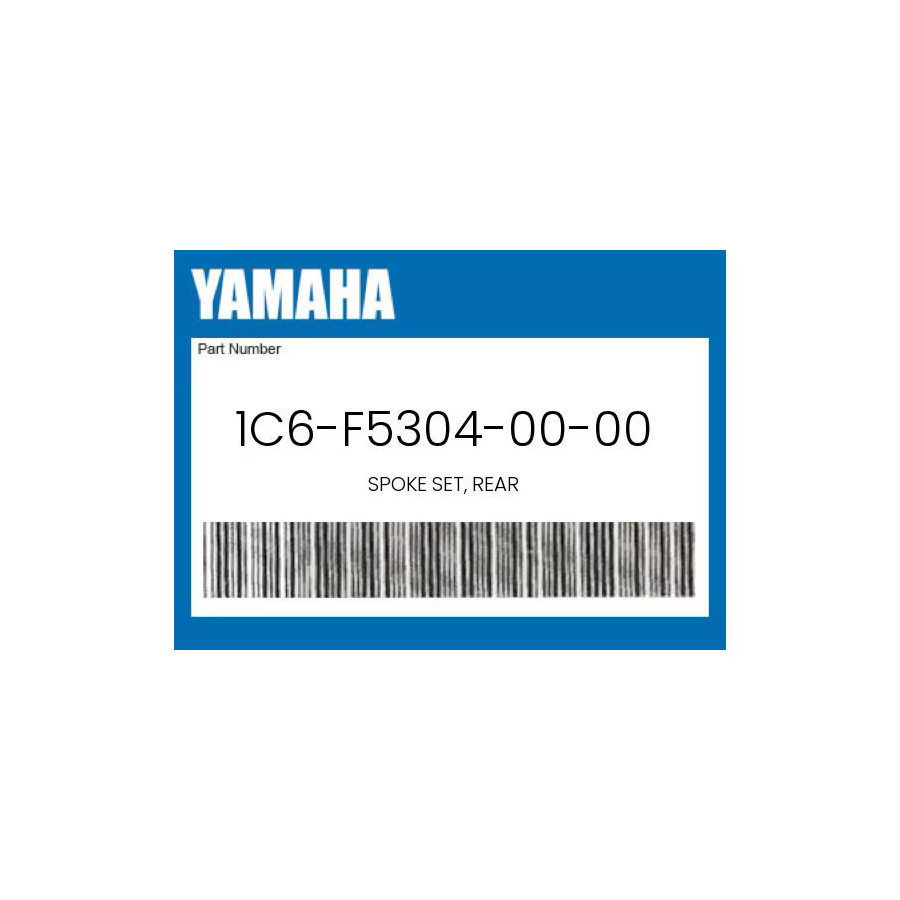 Yamaha Genuine Spoke Set, Rear - 1C6-F5304-00-00