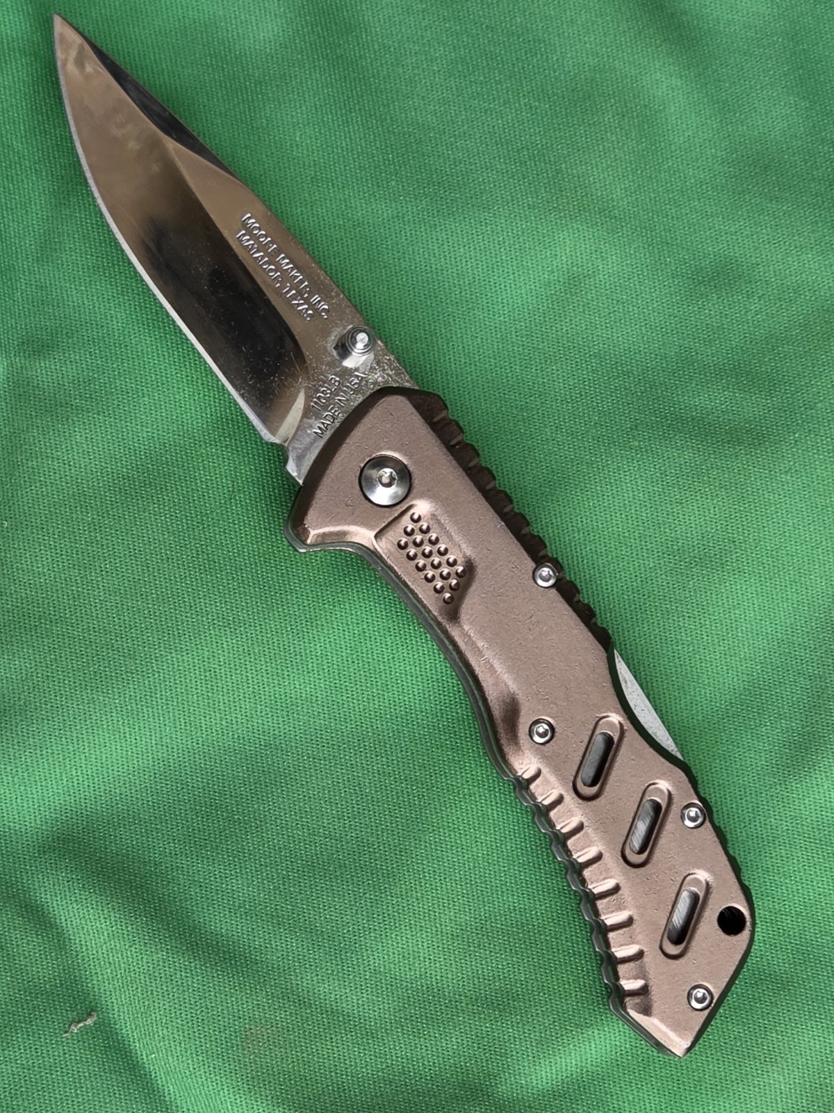MOORE MAKER Matador Texas A/O Spring Assisted TACTICAL LOCKBACK KNIFE Made USA MOORE MAKER Matador Texas A/O Spring Assisted TACTICAL LOCKBACK KNIFE Made USA