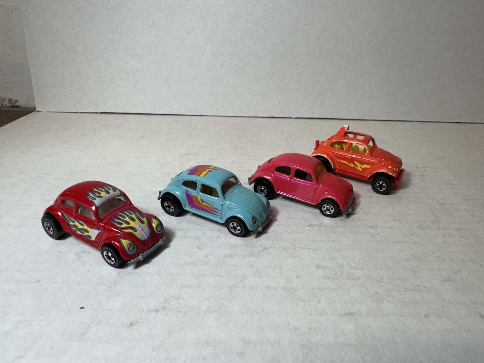 Lot of 4 Vintage Volkswagen Beetle Baja Bug 80\'s 90\'s 1:64 Diecast (READ USED) Lot of 4 Vintage Volkswagen Beetle Baja Bug 80\'s 90\'s 1:64 Diecast (READ USED)