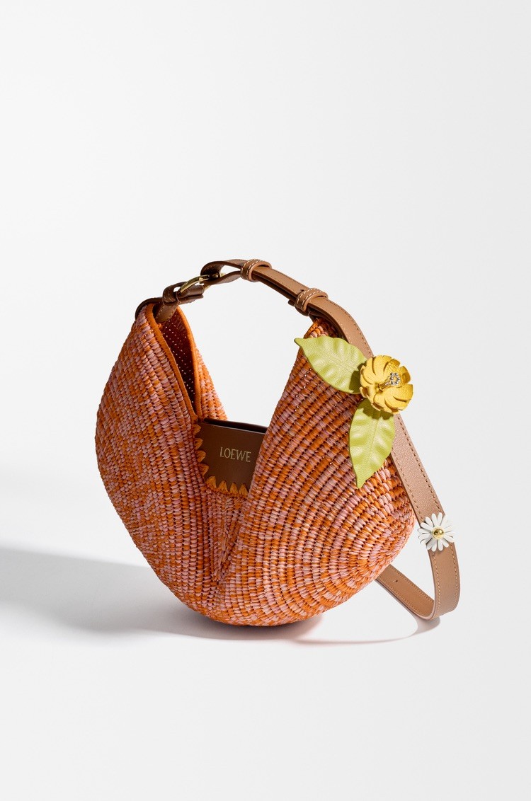 NIB Loewe x Paula’s Ibiza Leather Flower Pistil Pin Brooxh Charm Yellow Green