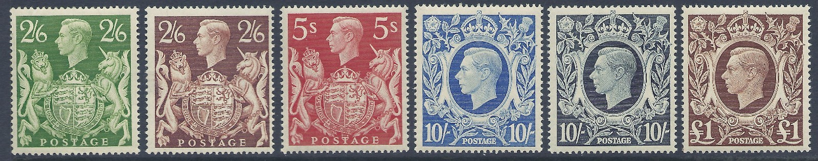 Sg476-478c 1939-48 High Value arms set UNMOUNTED MINT