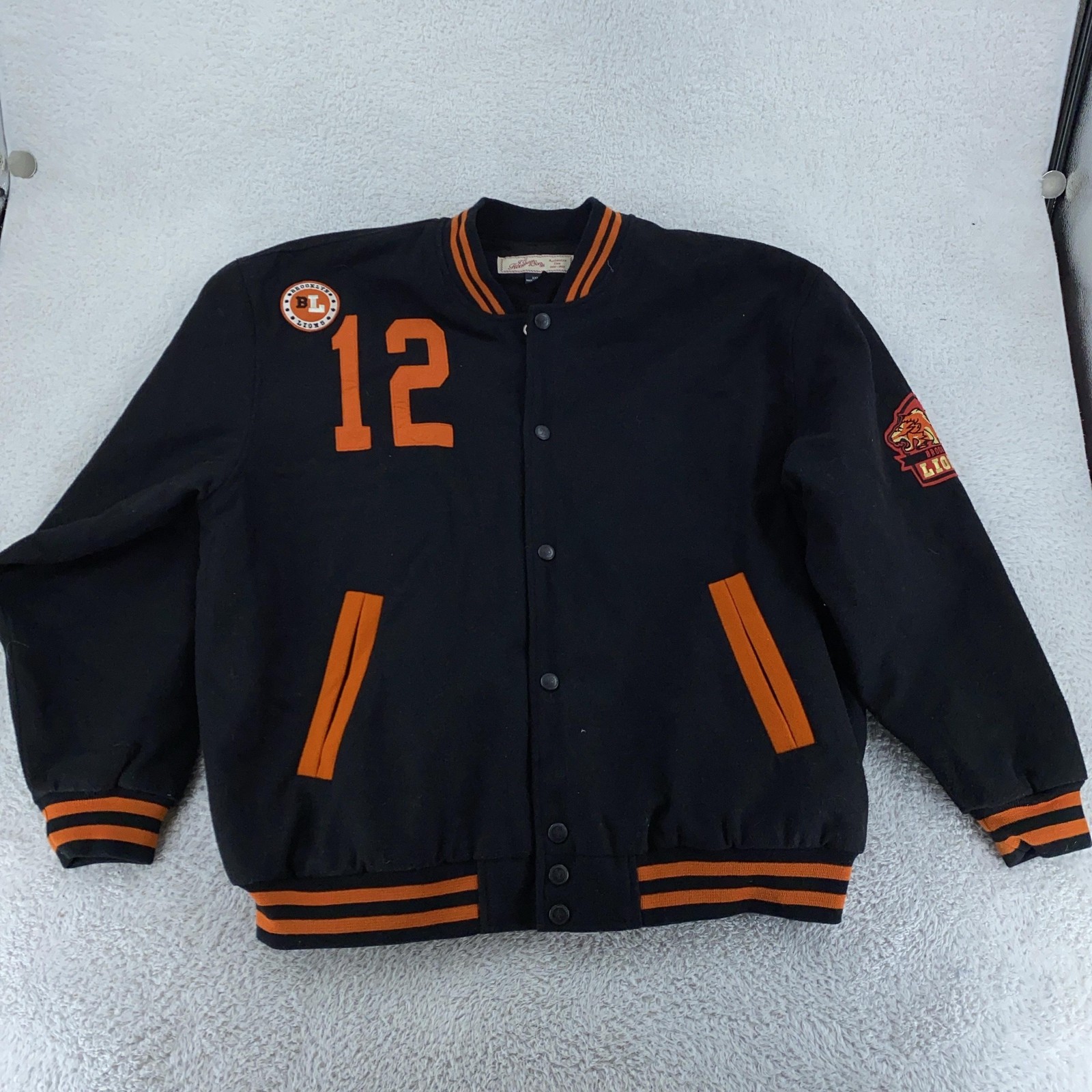 Brooklyn Lions Varsity Bomber Jacket Mens 4XL JC Freeman NFL Football NYC 1950s