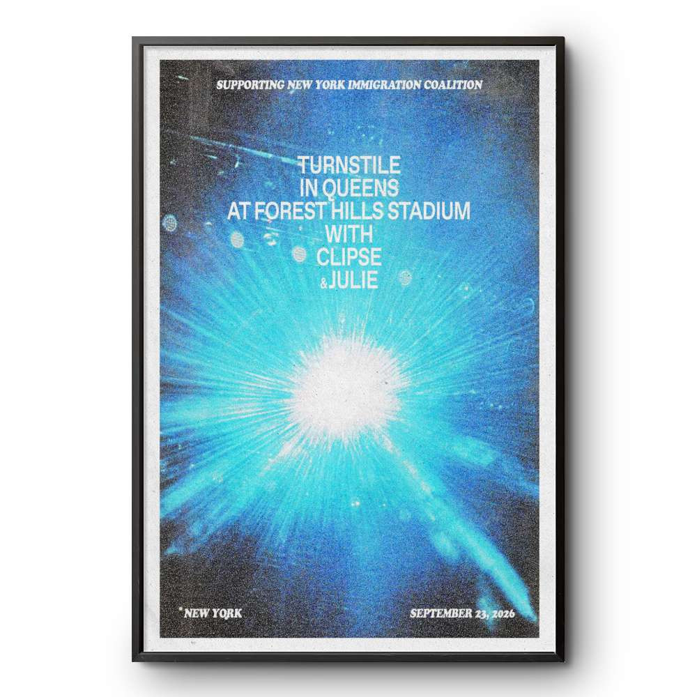 Turnstile Clipse Julie September 23 2026 Queens New York Concert Poster