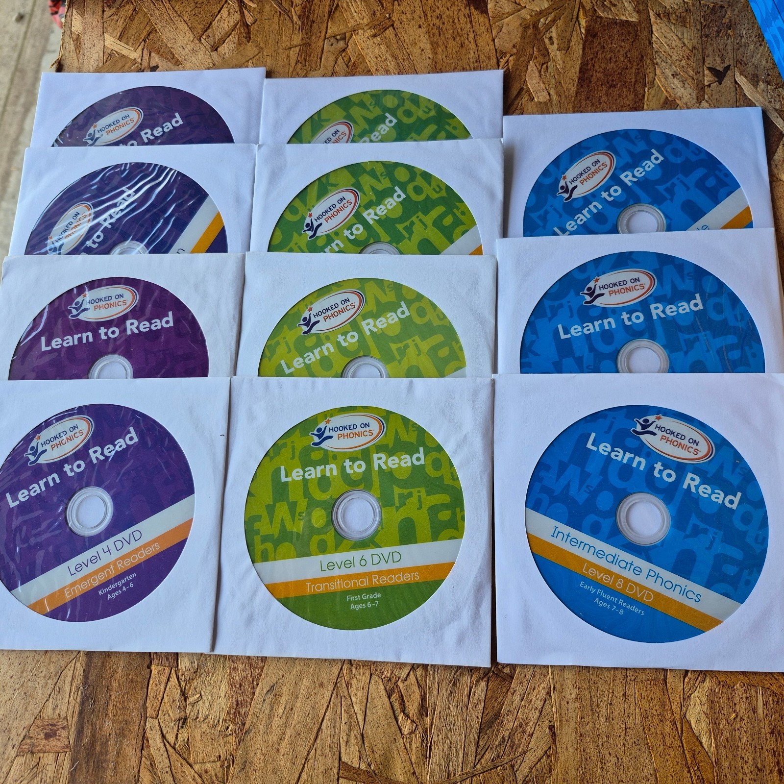 Hooked On Phonics Learn To Read Set Of 11 Levels K - 2nd Grade DVD's Only READ Hooked On Phonics Learn To Read Set Of 11 Levels K - 2nd Grade DVD's Only READ