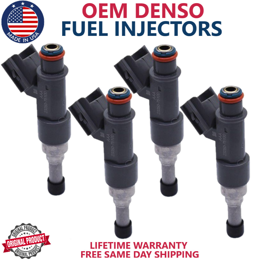 4pcs OEM DENSO Fuel Injectors For 2005-2016 Toyota Tacoma 2.7L I4 #23250-75100