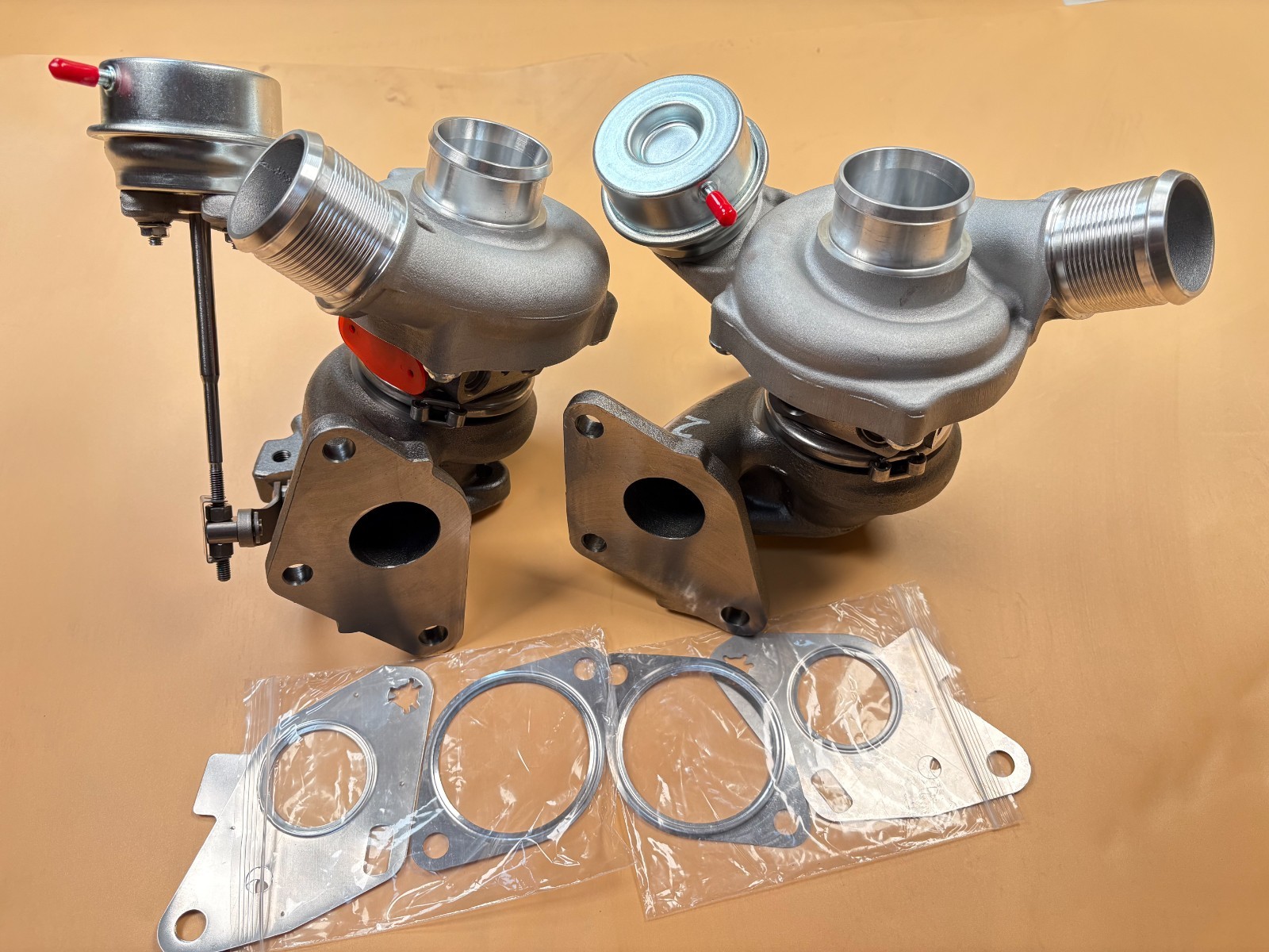 Pair Billet Upgraded MORE boost Turbo charger 2015-17 for Ford F150 F-150 2.7L