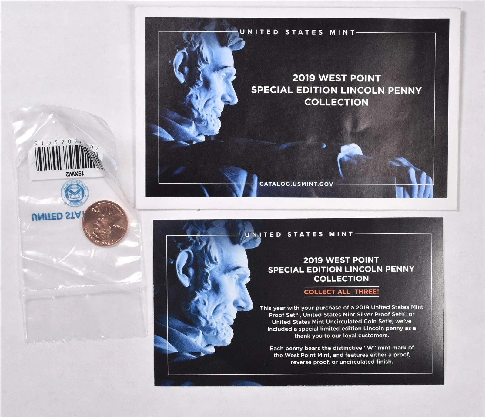 2019-W Lincoln Shield Penny Cent - Uncirculated With Envelope