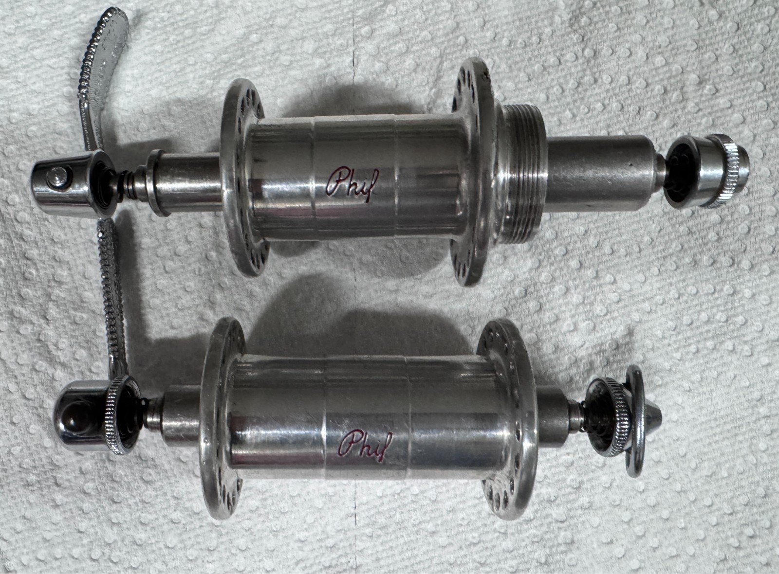 Vintage Phil Wood Hub Set 36H 100/126mm Front QR + Freewheel 2nd Gen Pre-FSA