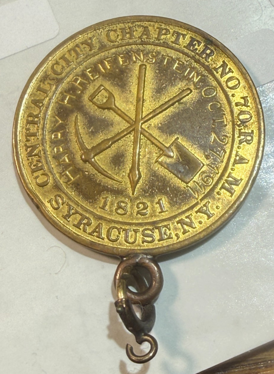 1821/1911 Member-Engraved Masonic Penny Syracuse, NY Chapter BU CHRC 1821/1911 Member-Engraved Masonic Penny Syracuse, NY Chapter BU CHRC