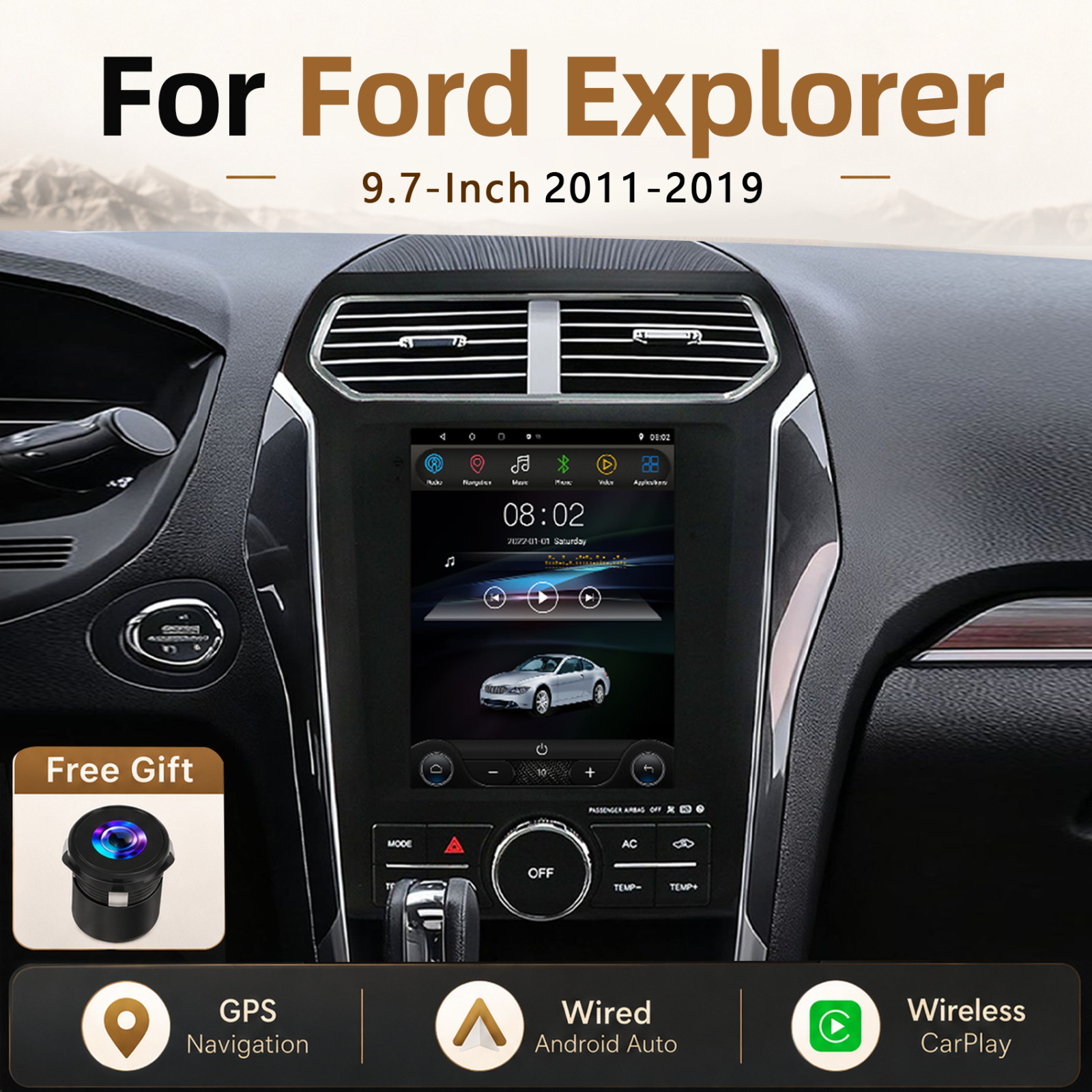 For 2011-2019 Ford Explorer 9.7
