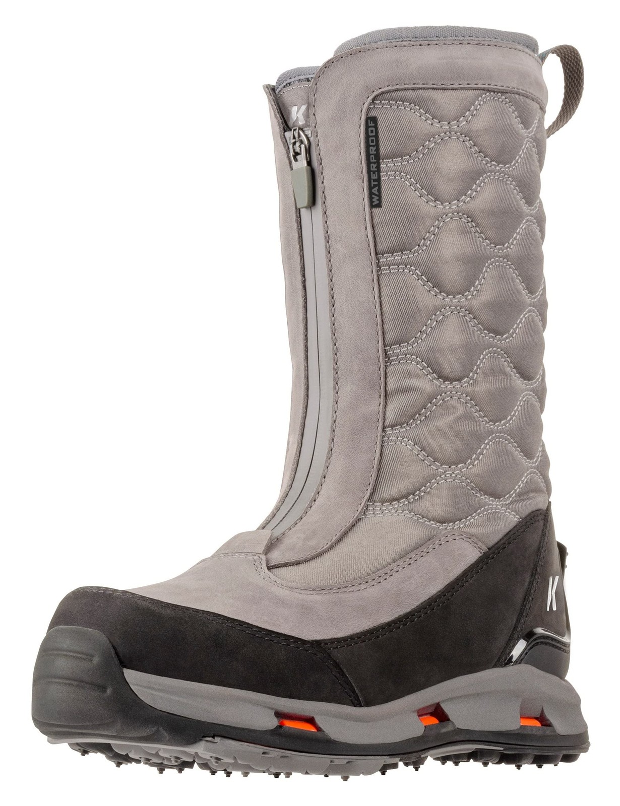 Korkers Women\'s North Lake Zip Winter Boots, Grey, 7