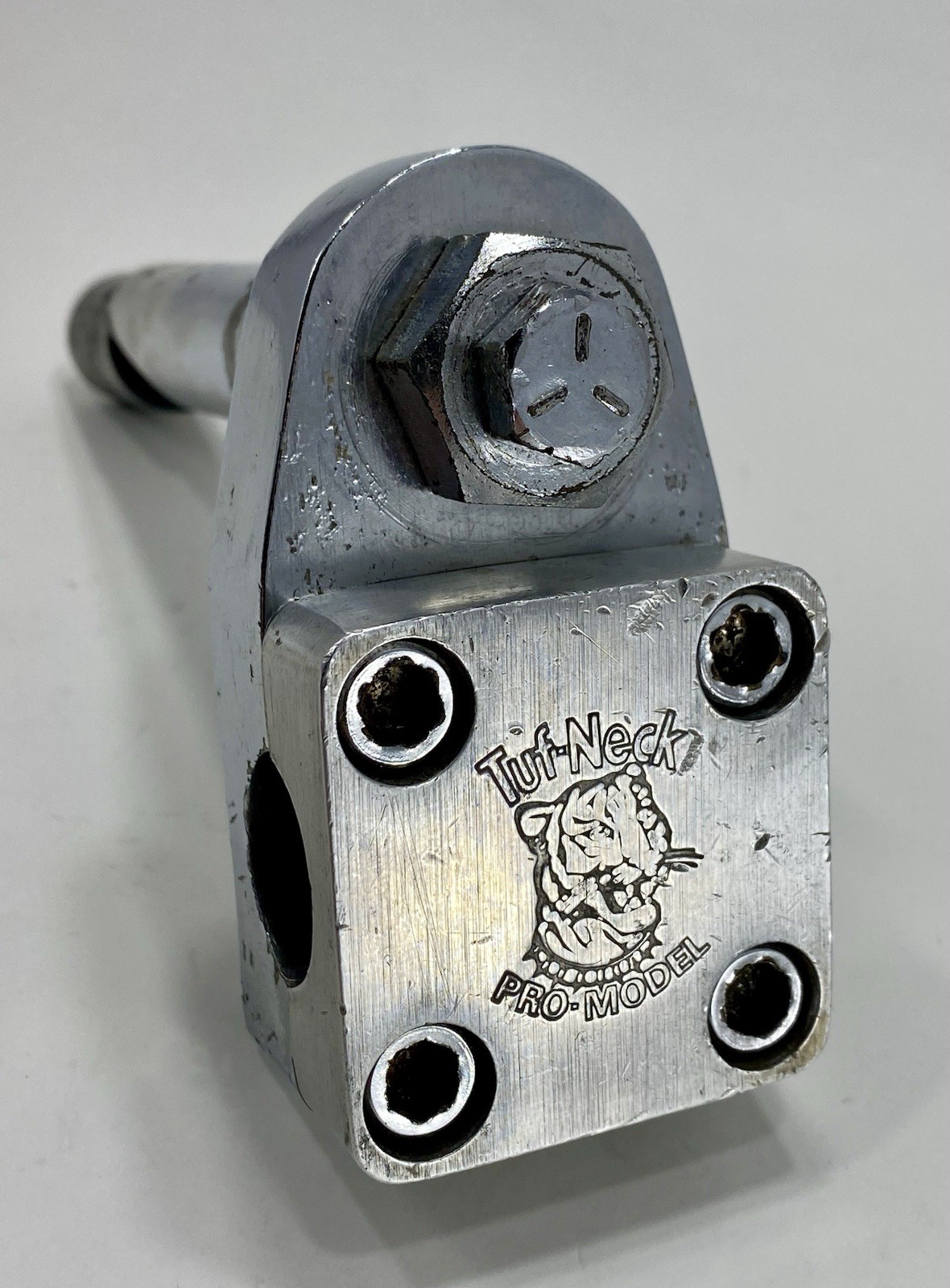 Vintage Tuf Neck Pro Model Stem Tiger USA Made Quill Old School BMX 1980s Silver