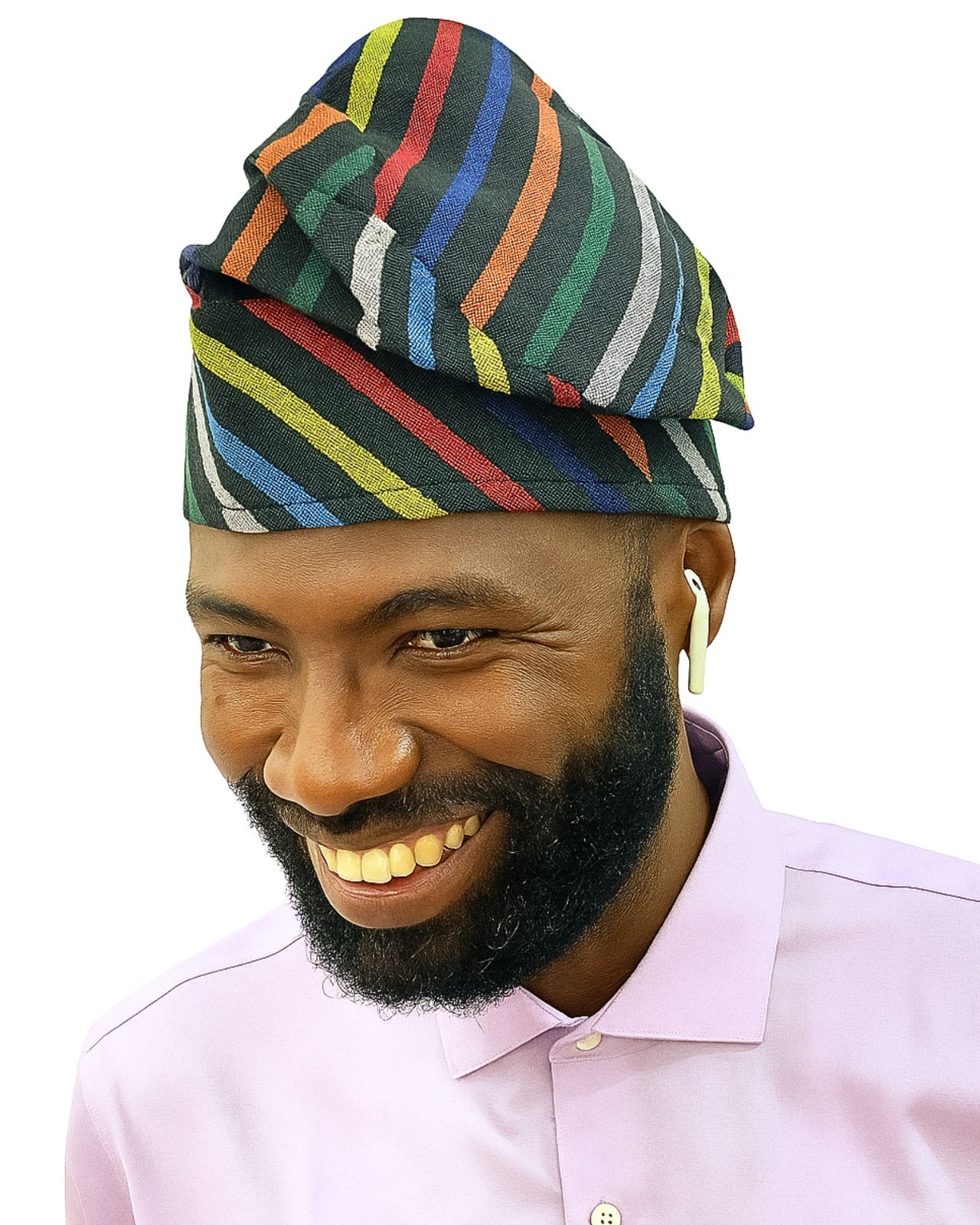 Aso Oke Traditional Yoruba Men Kufi Hat, Hand-woven African Wedding Skull Cap Aso Oke Traditional Yoruba Men Kufi Hat, Hand-woven African Wedding Skull Cap