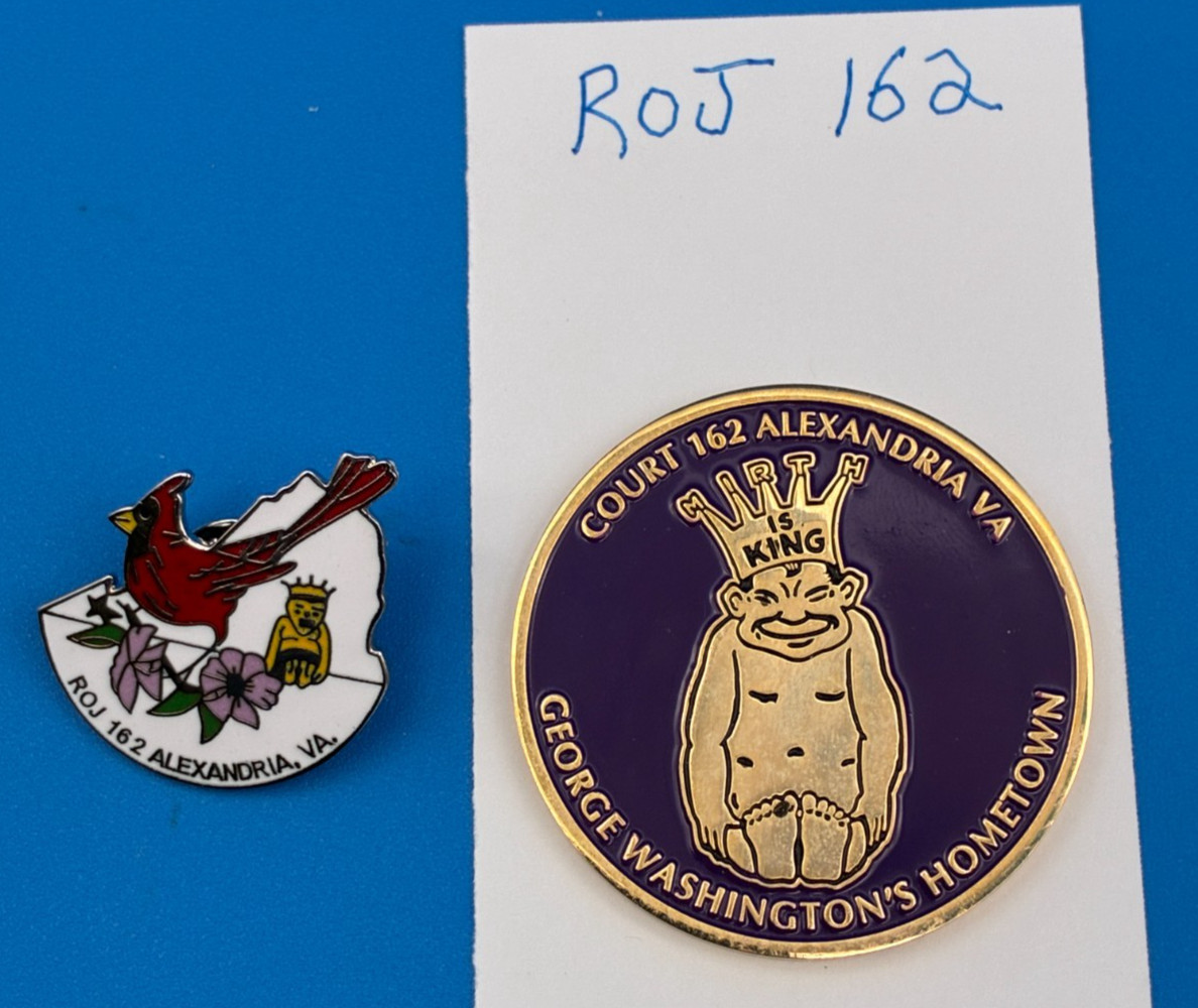 Royal Order of Jesters Masonic Court 162 Alexandria Virginia Pin Coin Token RARE