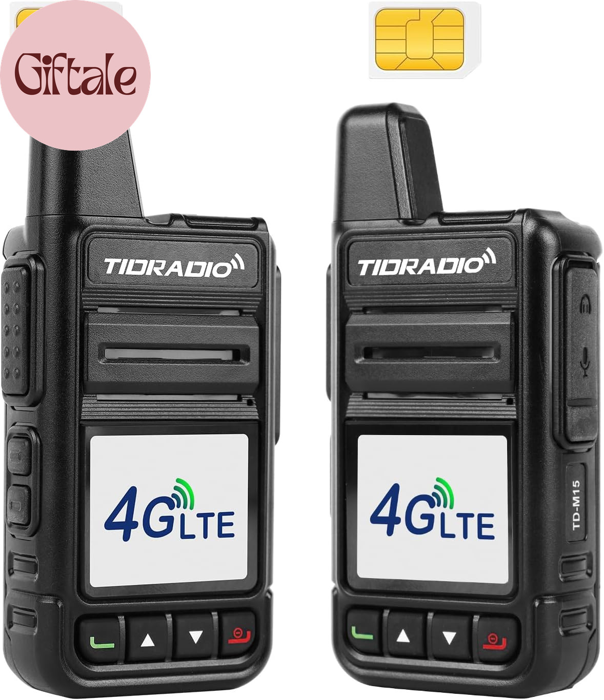 TIDRADIO M15 4G LTE POC Walkie Talkies Two Way Radios 2 Pack