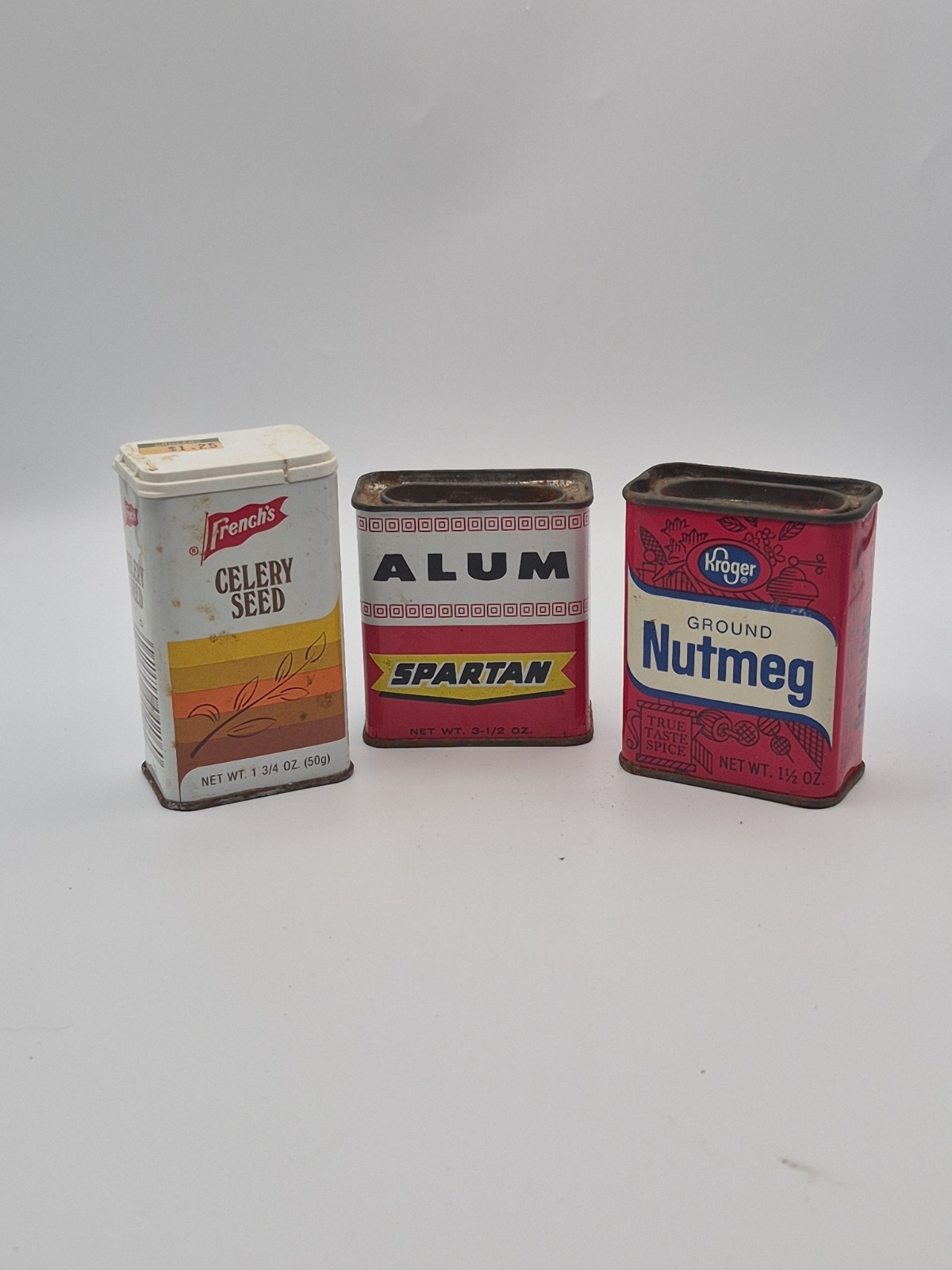 Vintage Spice Tins French\'s, Spartan & Kroger  All In Good Shape