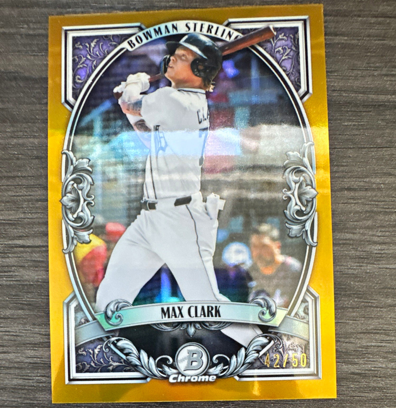 2026 Topps Bowman Sterling Max Clark Gold /50 #BST-5 Detroit Tigers 42/50 2026 Topps Bowman Sterling Max Clark Gold /50 #BST-5 Detroit Tigers 42/50