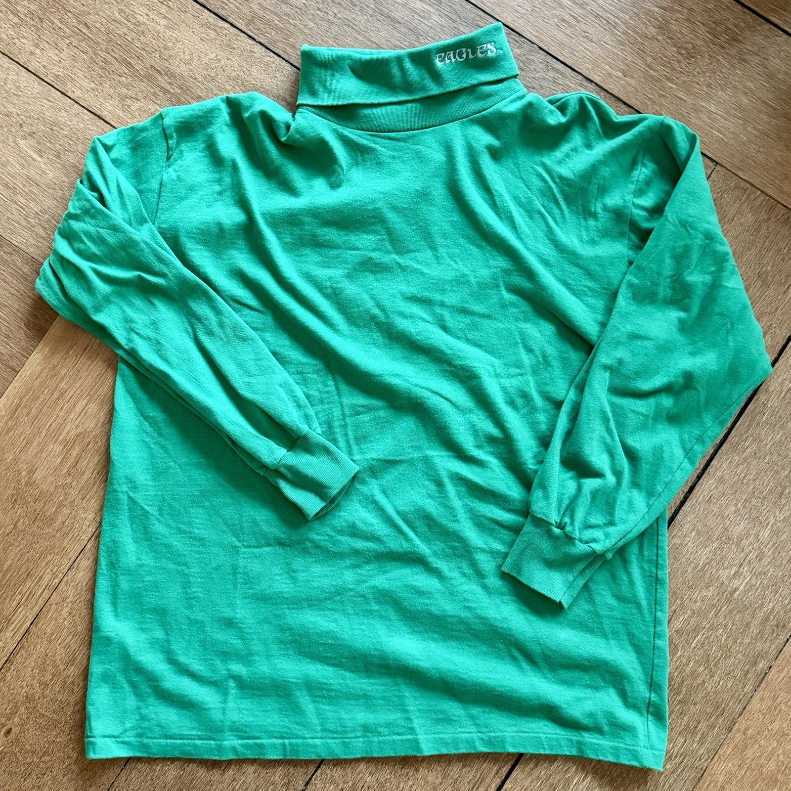 Vintage Team Rated Philadelphia Eagles Kelly Green Turtleneck Large