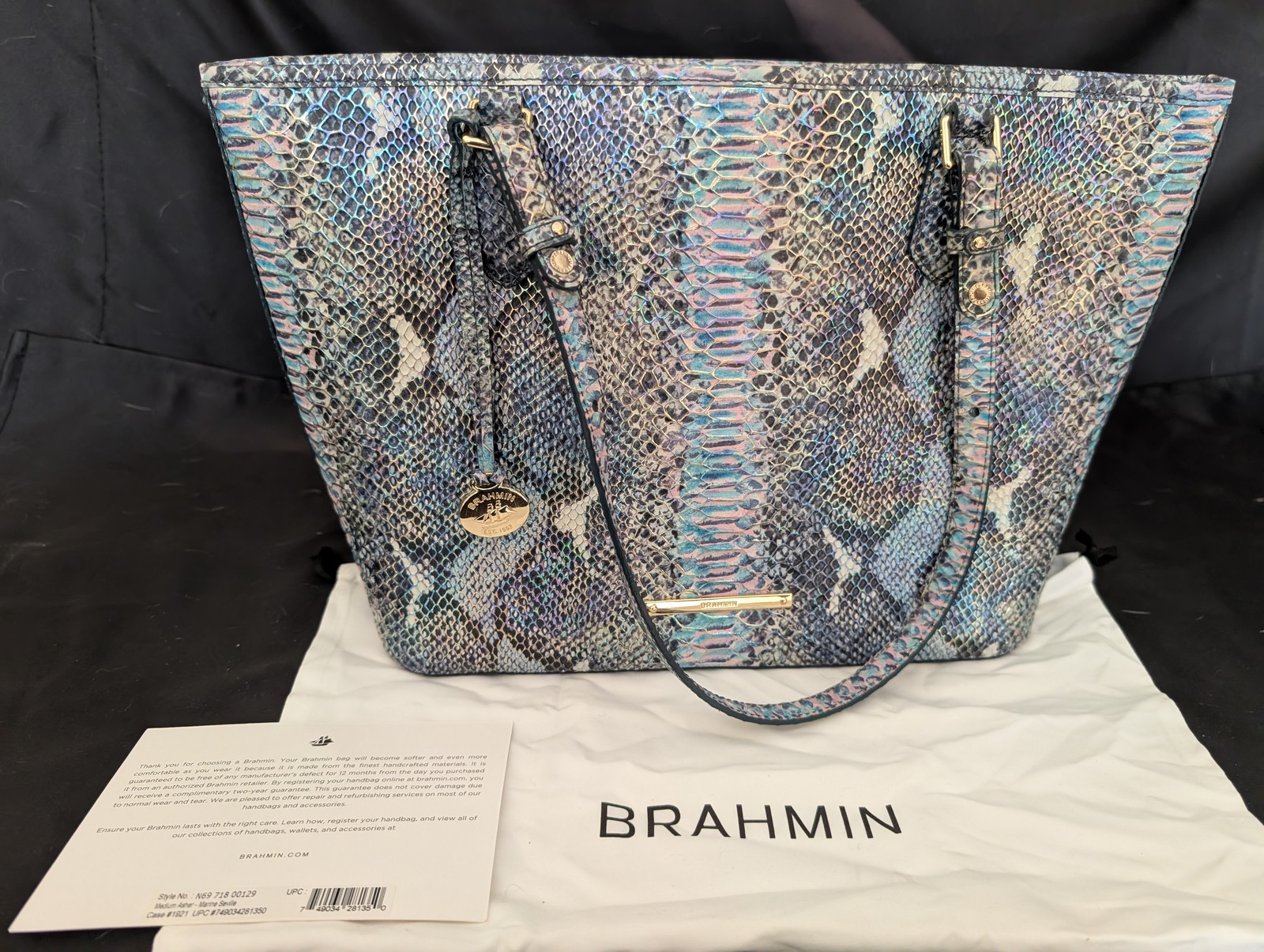 Brahmin Medium Asher handbag - Marine Seville Brahmin Medium Asher handbag - Marine Seville