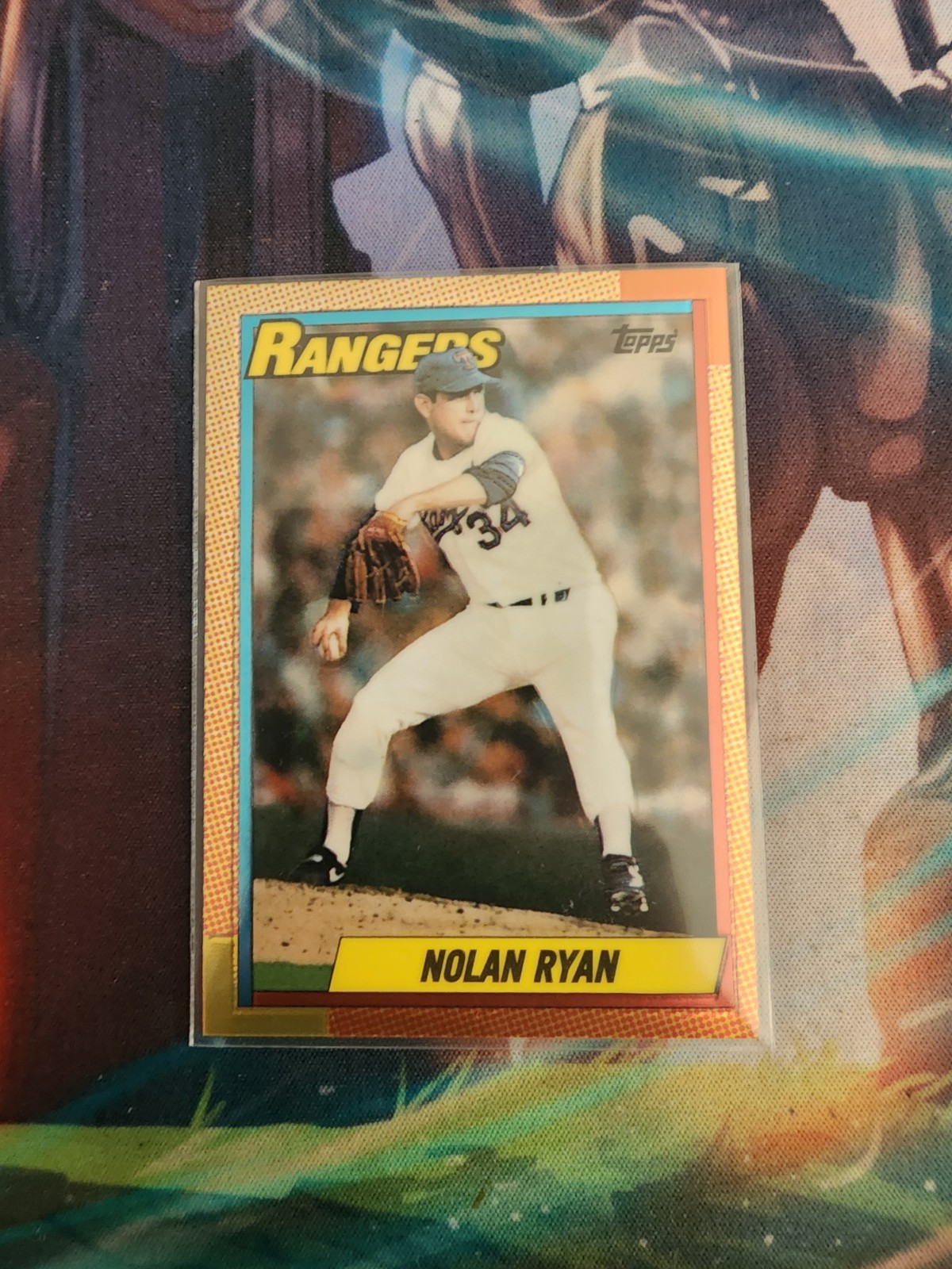 Nolan Ryan 1999 Topps - Reprints #23 Topps Finest 1990 Baseball Card 