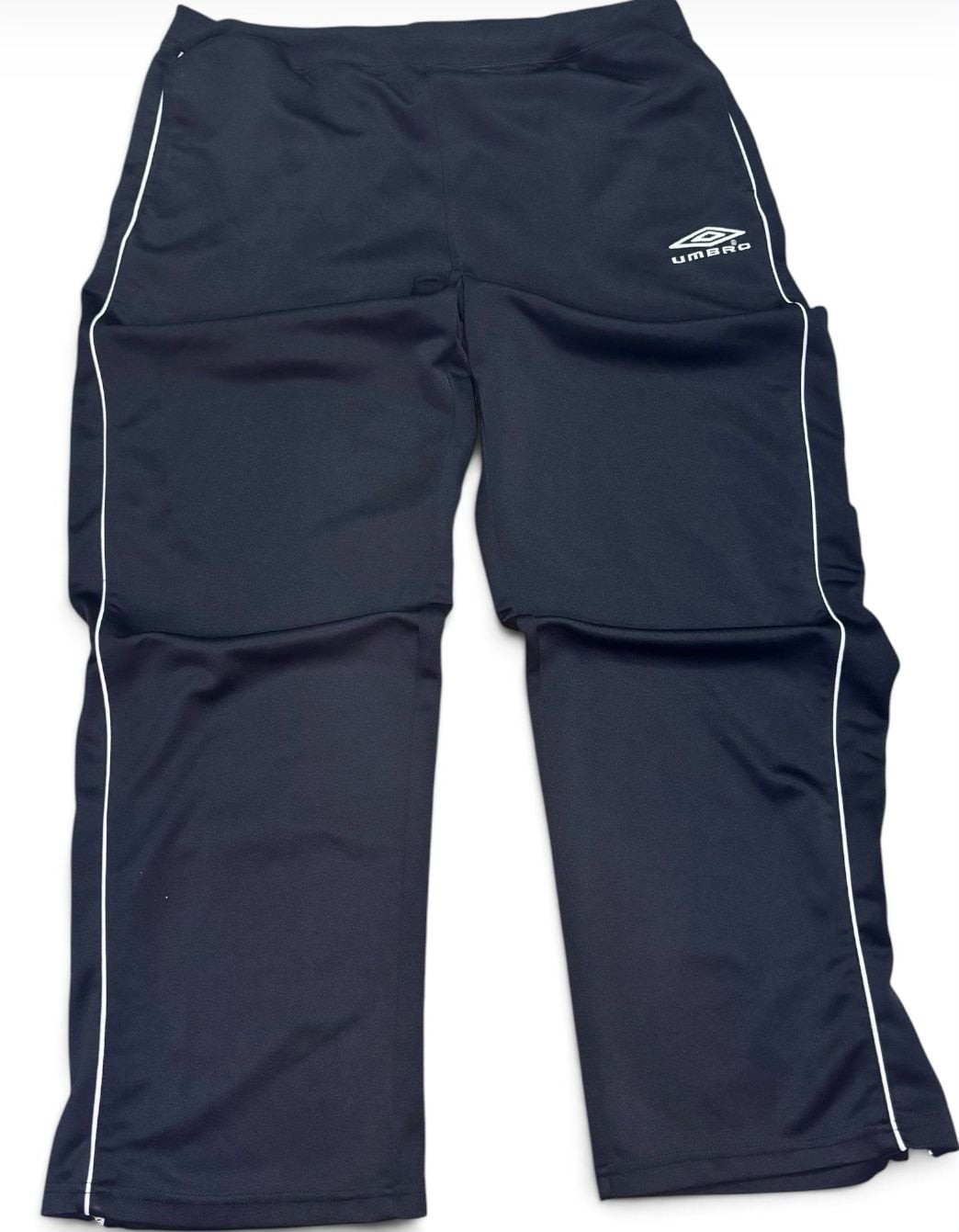 Umbro Track Pants Size M Navy White Piping