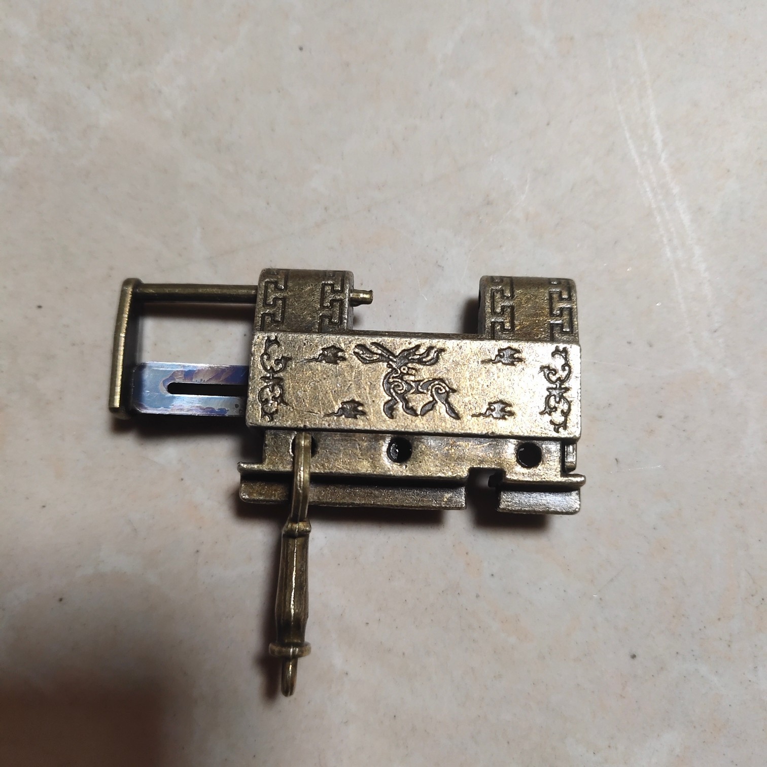 Antique pure copper lock
