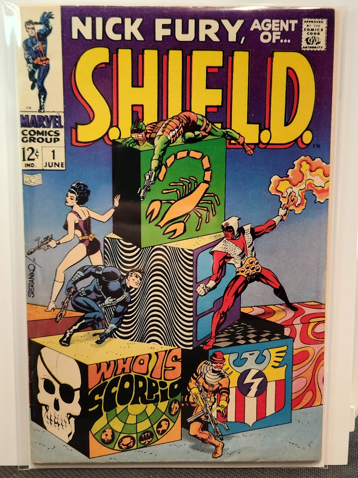 Nick Fury, Agent of Shield #1 (1968) by Steranko & Sinnott 6.0 fine+ Nick Fury, Agent of Shield #1 (1968) by Steranko & Sinnott 6.0 fine+