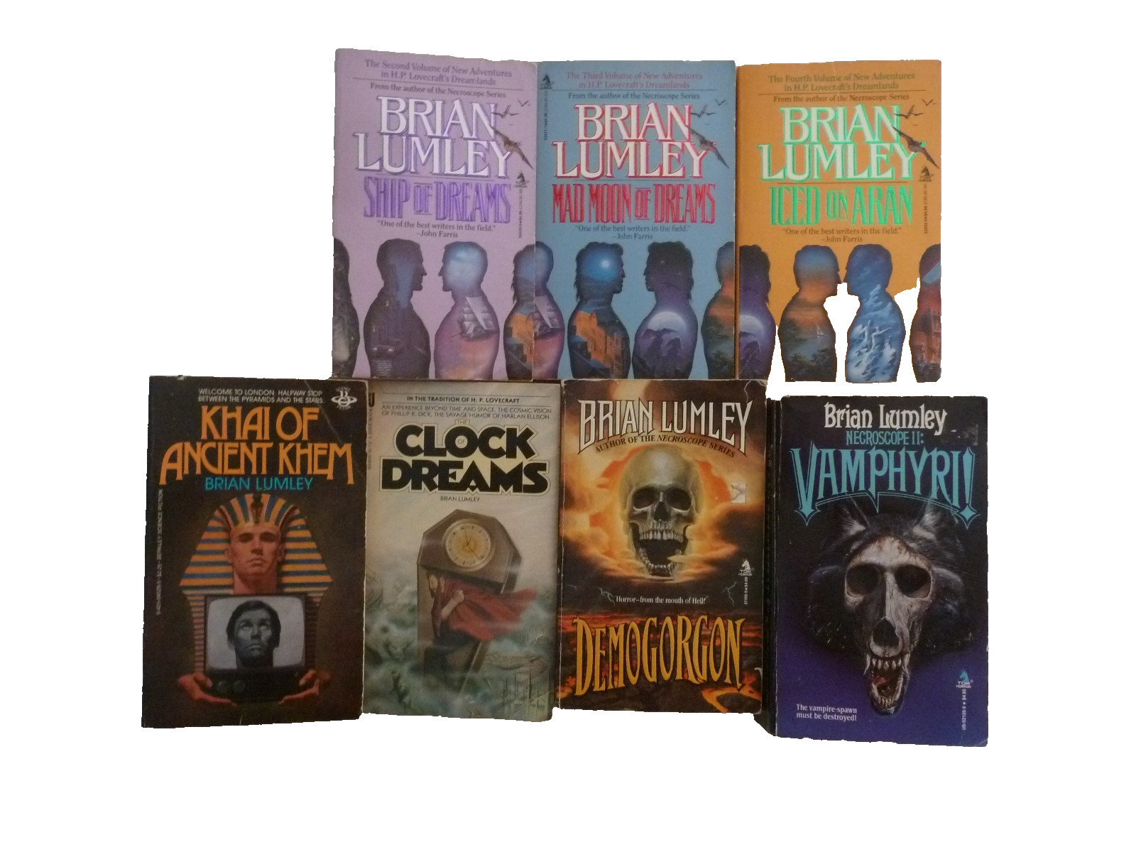 SEVEN (7) BRIAN LUMLEY MMpaperbacks in Science Fiction/Horror