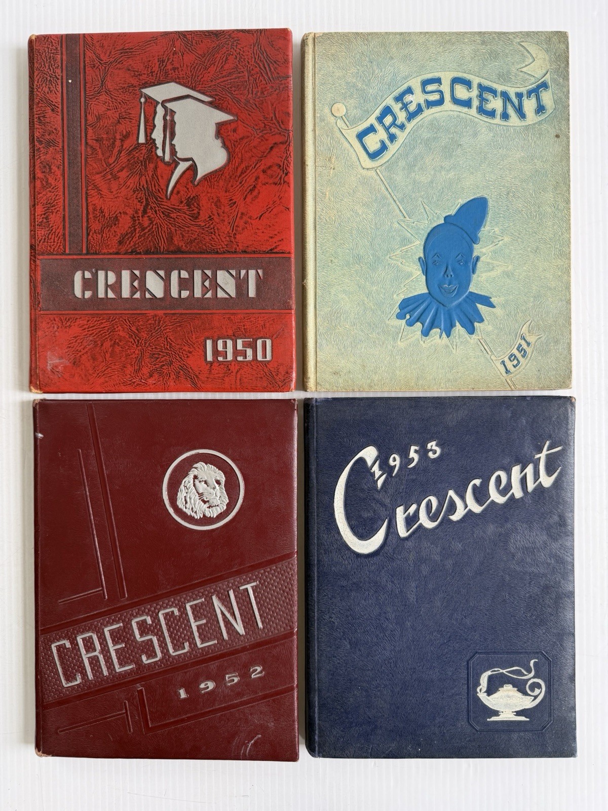 Vtg 1950s Crescent Yearbook Lot- Minerva, Ohio High School + Senior Class Book