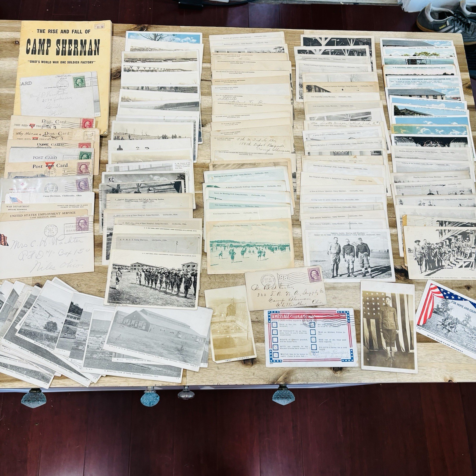 100+ Lot of Camp Sherman Postcards Ephemera Mostly Antique WWI US Army Military