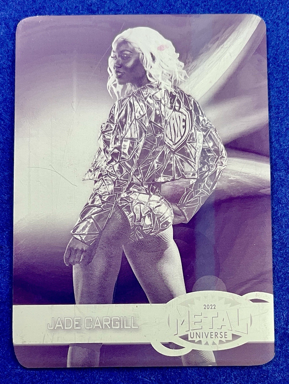 Jade Cargill 2022 Skybox Metal Universe AEW \'97-98 RETRO MAGENTA PRINT PLATE 1/1