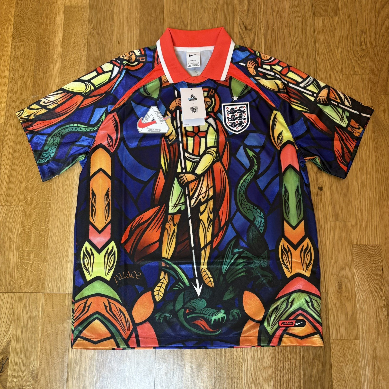 Palace x Nike England Football Jersey - Crimson Red - Size Large - L Palace x Nike England Football Jersey - Crimson Red - Size Large - L